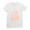 Never Give Up Uterine Cancer Awareness Ladies Fitted T-Shirt