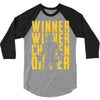 winner winner chicken dinner 3y 3/4 Sleeve Shirt