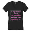 If My Uterus Women's V-Neck T-Shirt