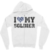 i love my soldier navy camouflage Zipper Hoodie