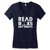 read books not shirts Women's V-Neck T-Shirt