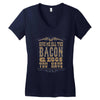 bacon2 Women's V-Neck T-Shirt