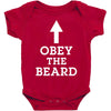 obey the beard funny Baby Bodysuit