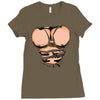 ripped muscles, six pack, Ladies Fitted T-Shirt