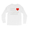 love peace and bacon grease Long Sleeve Shirts
