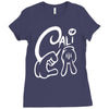 california love cali finger sign Ladies Fitted T-Shirt