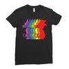 Goku Rainbow Ladies Fitted T-Shirt