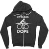 cycling is dope Zipper Hoodie