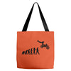 evolution of a biker dirt bike mx motocross t shirt men Tote Bags