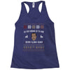 do you wanna go to war buh lah kay Racerback Tank