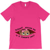 January Peeking Out Baby Girl T-Shirt