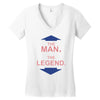 the man   the legend funny Women's V-Neck T-Shirt