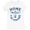 home is where the paws are Ladies Fitted T-Shirt