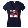 you dont scare me i married a redhead Women's V-Neck T-Shirt