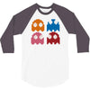 cool retro 80s pacman ghosts video games 3/4 Sleeve Shirt