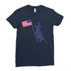 Patriotic T-Rex Ladies Fitted T-Shirt
