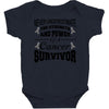 never underestimate the strength and power of a cancer survivor Baby Bodysuit