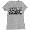 worlds okayest electrician Ladies Fitted T-Shirt