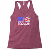 american flag peace Racerback Tank