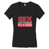 funny rude sex is not the answer, ideal birthday gift or present Women's V-Neck T-Shirt