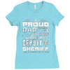 proud dad 3 Ladies Fitted T-Shirt