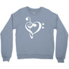 music heart rock baseball Crewneck Sweatshirt
