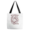 blind love fire heart Tote Bags