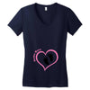 Custom baby girl name maternity design Women's V-Neck T-Shirt
