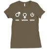 man woman geek Ladies Fitted T-Shirt