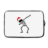 skeleton dabbing christmas Laptop sleeve