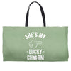 she's my lucky charm Weekender Totes