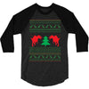 ugly sweater dinosour 3/4 Sleeve Shirt