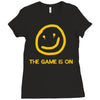 the game is on Ladies Fitted T-Shirt