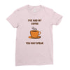 funny coffee Ladies Fitted T-Shirt