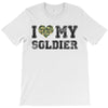i love my soldier regular camouflage T-Shirt