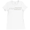 stay woke now Ladies Fitted T-Shirt