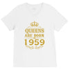 queens are born in 1959 V-Neck Tee