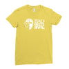 bad meets evil mask Ladies Fitted T-Shirt