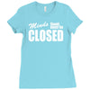 minds should never be closed Ladies Fitted T-Shirt