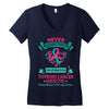 Thyroid Cancer Warrior Women's V-Neck T-Shirt