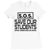 S.O.S. Save Our Students Ladies Fitted T-Shirt