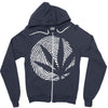 cannabis fingerprinting (white) Zipper Hoodie