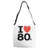 i love 80's Adjustable Strap Totes