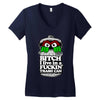 get a job, grouch! Women's V-Neck T-Shirt