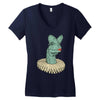 elizabethan dilophosaurus Women's V-Neck T-Shirt