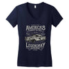 america's  highway Women's V-Neck T-Shirt