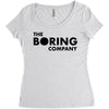 the boring company black logo Women's Triblend Scoop T-shirt