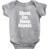 Eat Sleep Shoot Repeat Baby Onesie