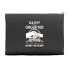 daddy and daughter  always heart to heart Accessory Pouches
