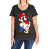 mario licking toad Ladies Curvy T-Shirt